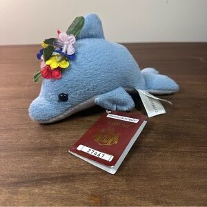 Hawaiian Collectibles Niniu  Dolphin Plush with Tags 7" Passport